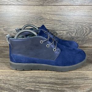 UGG Women's Size 7.5 Canoe Reflective Blue Suede Chukkas Ankle Boots